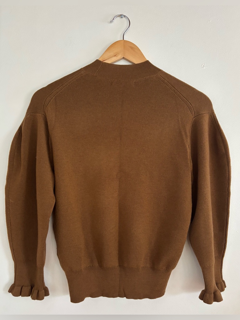 Madewell Merino Wool Ruffle Mockneck Sweater size Small
